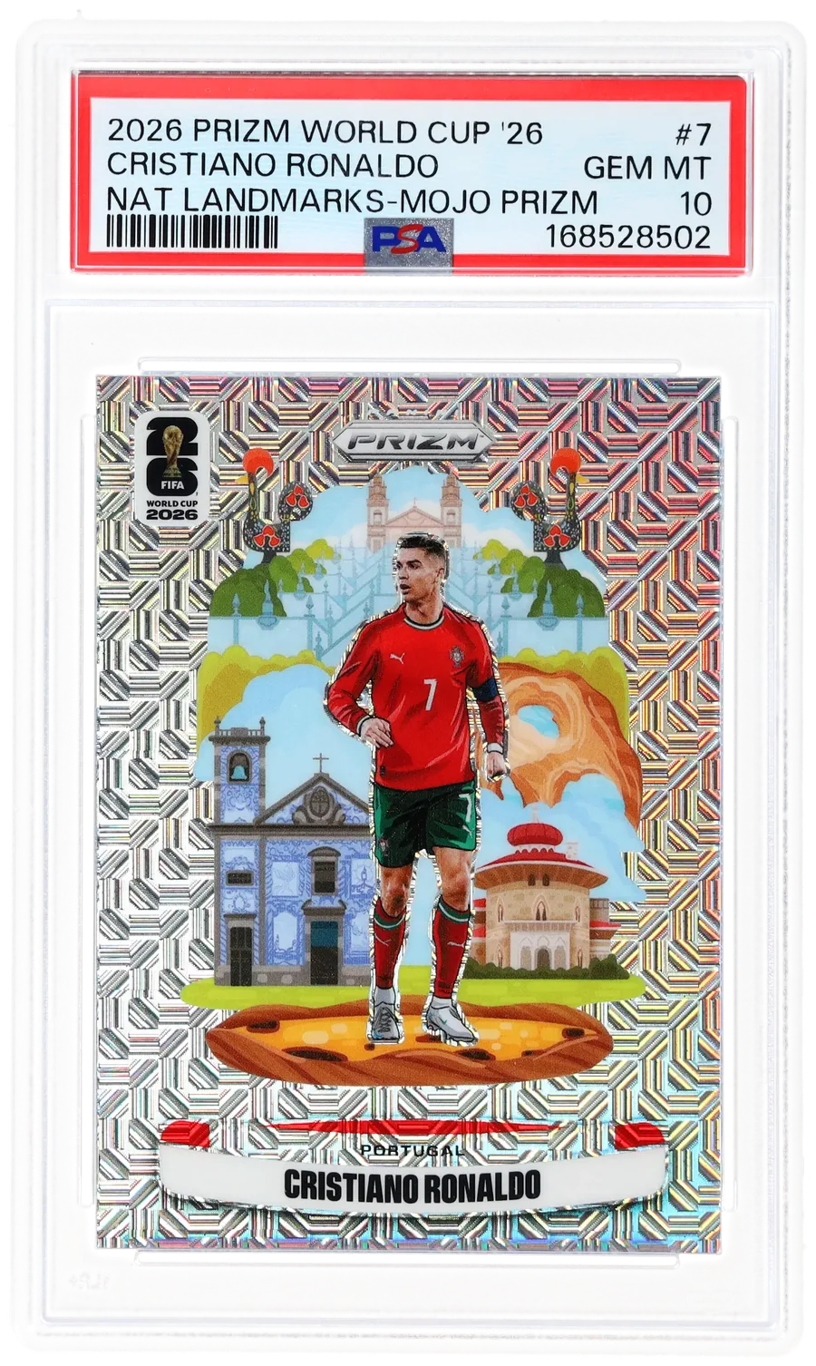 2026 Prizm World Cup Cristiano Ronaldo Mojo Prizm, PSA 10